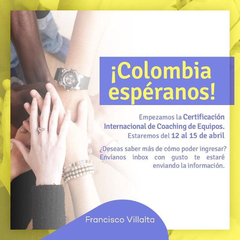 certliderazgo's tweet image. Nos vamos a Colombia con la  Certificación Internacional de Equipos.
Estaremos del 12 al 15 de abril ¿Deseas saber más de cómo poder ingresar?
Envíame inbox con gusto te estaré dando la información. ow.ly/i/CtSBD @VillaltaFr @schica50 @mauritowines @probokaa