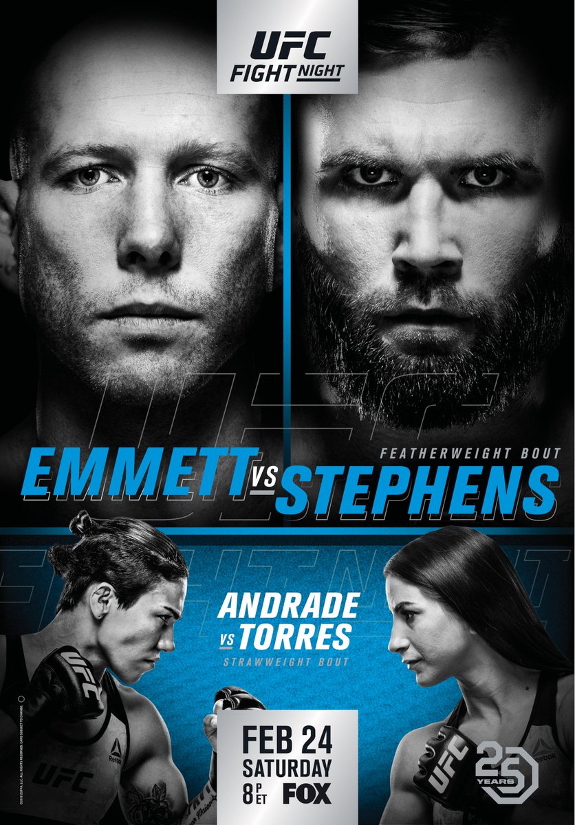 ufc's tweet image. All eyes on the Sunshine State.

Your OFFICIAL fight poster for @JoshEmmettUFC vs @LiLHeathenMMA has arrived. #UFCOrlando