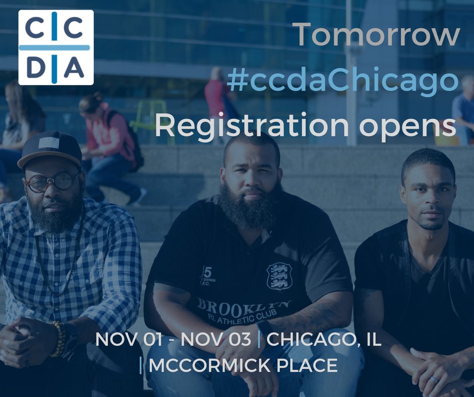 iamccda's tweet photo. Registration for #ccdaChicago opens on Feb. 1. 
Register tomorrow to attend and connect with your CCDA family as we worship, build and deepen our understanding of how biblical justice can transform our poorest communities.
https://t.co/ginIrDLYxA https://t.co/ki3awRzznr