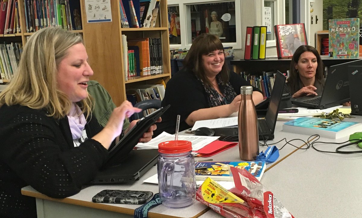 CHUCK_BLOCH's tweet photo. Teachers collaborating after school on STEM Olympics plans. #sd33learns #sardisskyhawks https://t.co/clZ8xH8vhC