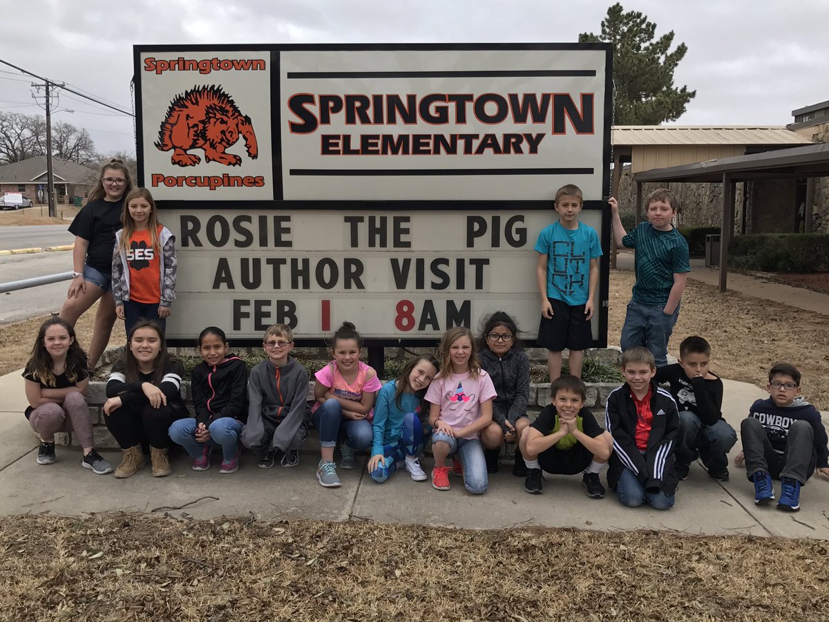 Excited Author &amp; Veterinarian, Dr Rebekah Hartfield will be at Springtown Elementary tomorrow!! "Rosie" will be there too!!!!