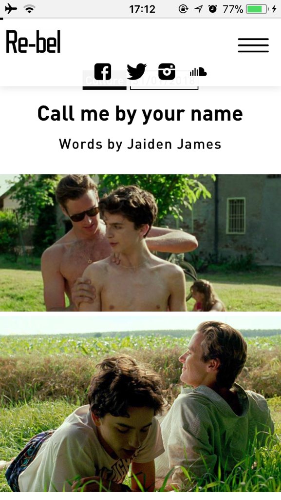 Re_belMagazine's tweet photo. Is #CallMeByYourName picturesque or problematic? https://t.co/nNn1WfwtFn https://t.co/zzZM8cZirQ