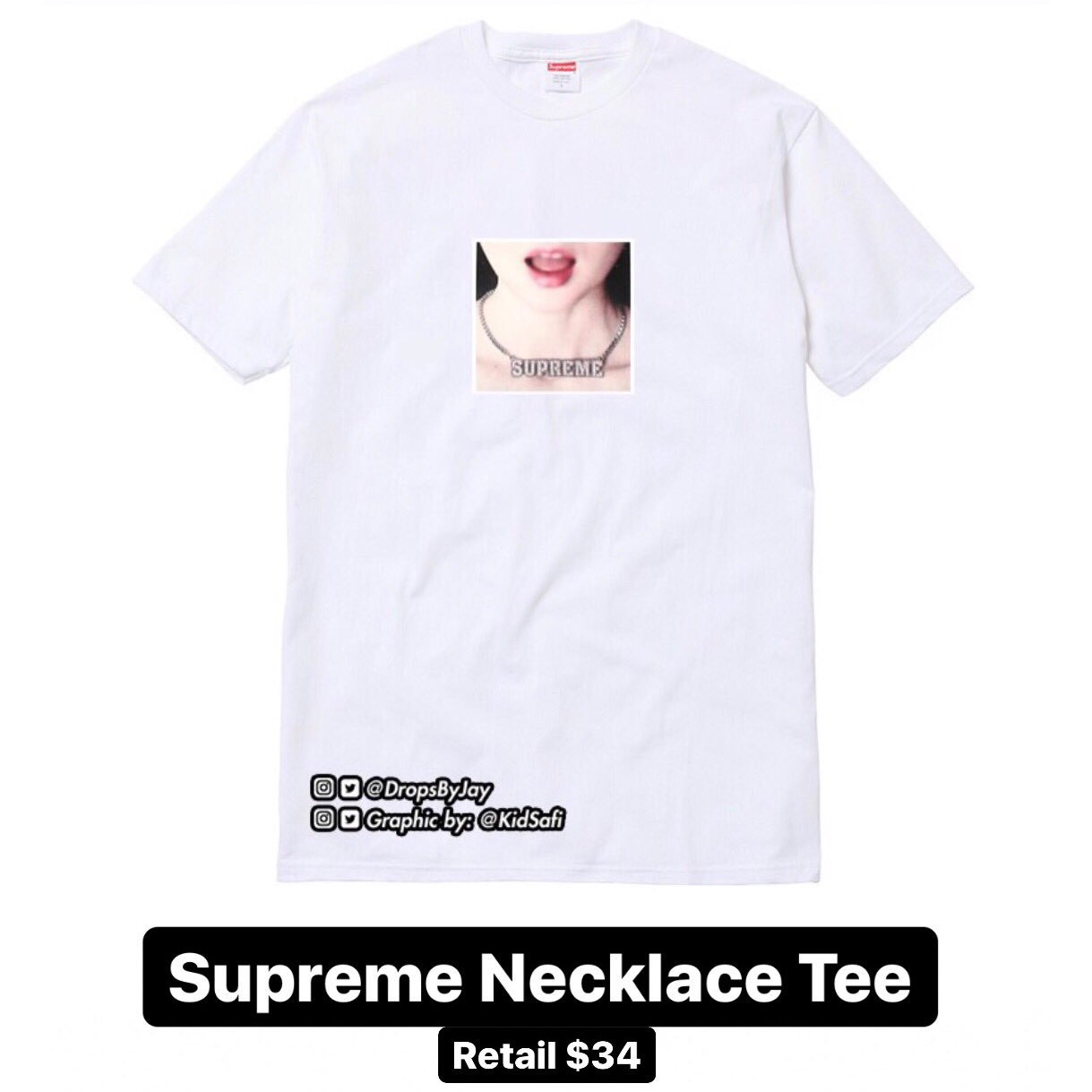 Necklace hotsell tee supreme