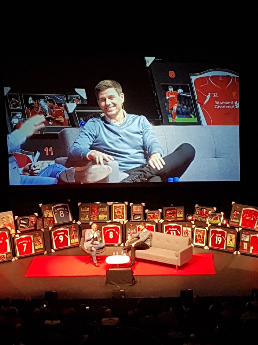 DannyJoyceIRL's tweet photo. Class night at #StevenGerrardLive in @BGETheatre!๐Club legend and absolute gent๐๐ Nicely topped off the evening by winning a signed jersey too๐๐๐ https://t.co/i0nFAlPniz