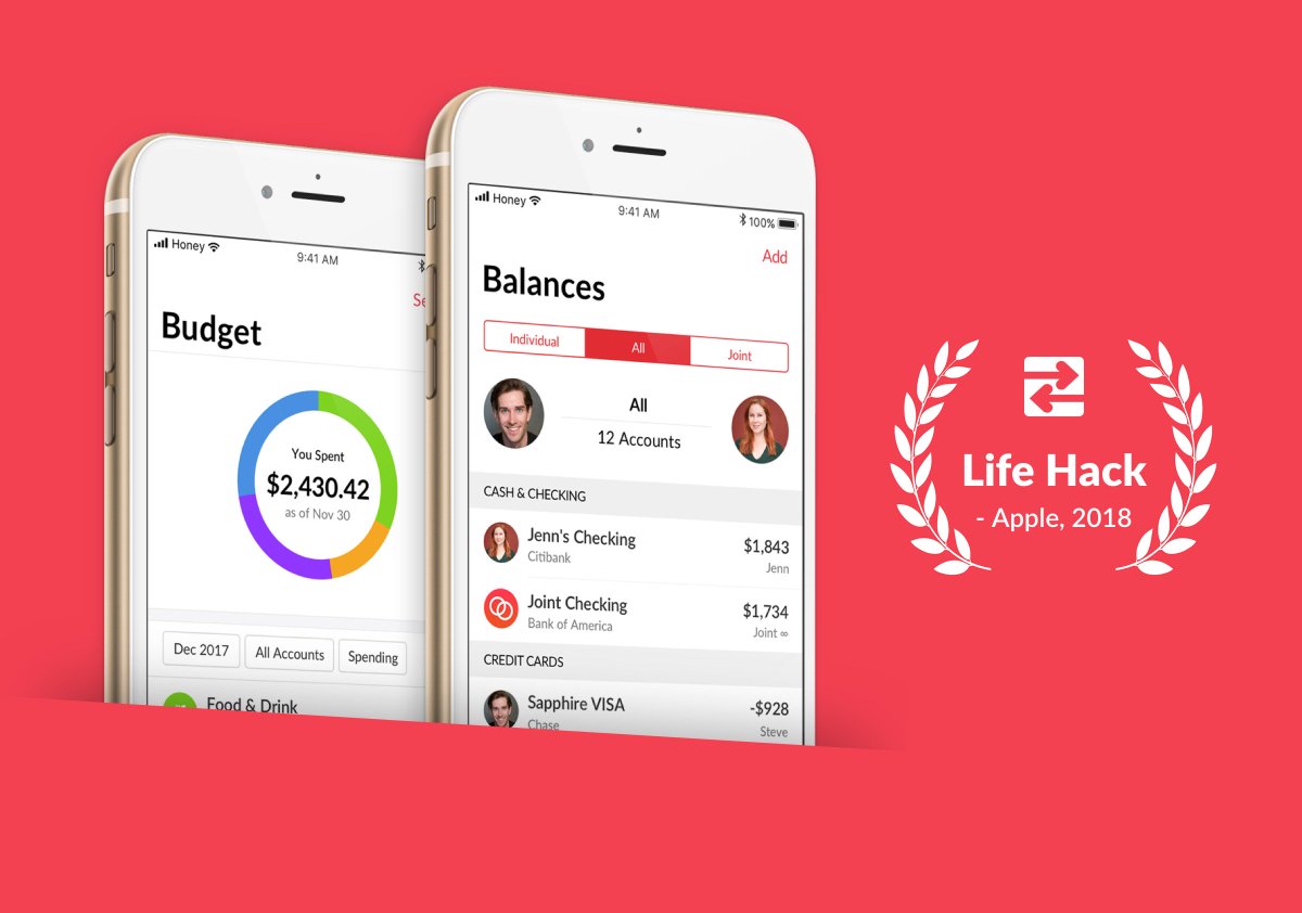 “Honeydue is the only tool we’ve seen to help seamlessly manage money together.” - Apple, 2018. honeydue.com