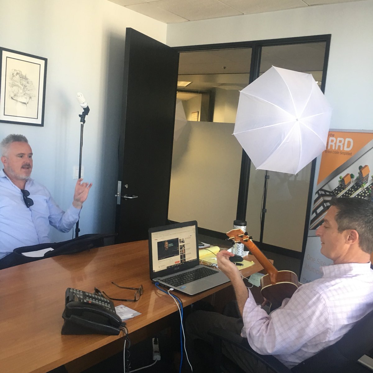 JoeKillinger's tweet photo. A little break in the day to Entertain @califagan with a yukalaylee solo! The laughing did not stop my need to create beautiful (some would say horrible) music! #music #Entrepreneurs #Entrepreneurship #businesses #fun #funny #happy #therrd #ponoam #Wednesday #music #Entertaining https://t.co/UI7nqwE3AZ