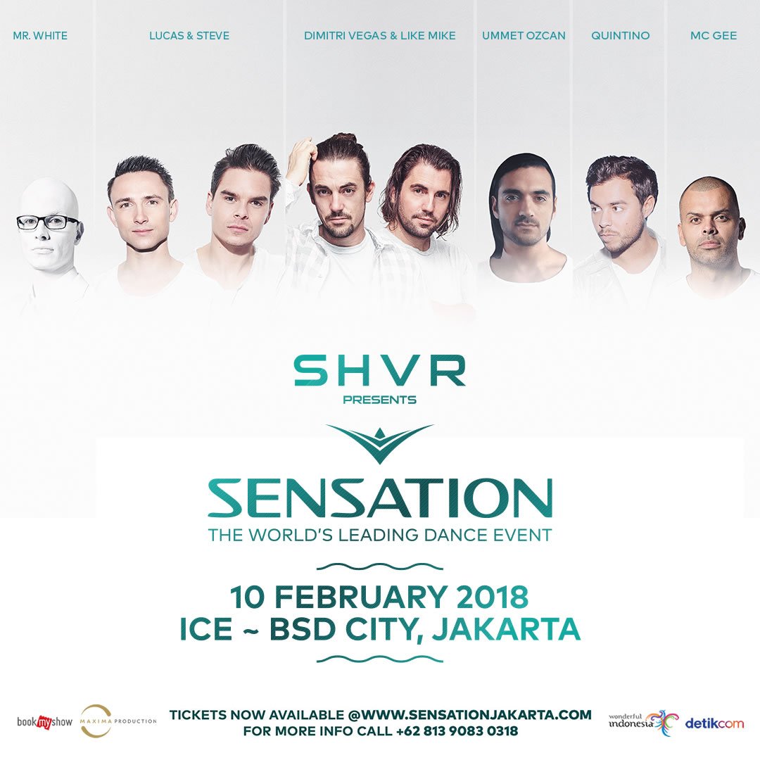detikhot's tweet photo. Penasaran dengan event Cirque du Soleil versi EDM? SENSATION JAKARTA menghadirkan TOP DJ Dunia, Dimitri Vegas &amp; Like Mike, Ummet Ozcan, dll. For more info https://t.co/8PGSJbelRZ. 
#SensationJakarta #Sensation #OceanofWhite #DressinWhite #MaximaEntertainment #SHVR @Sensation_Jkt https://t.co/0Lxg6dfuPM
