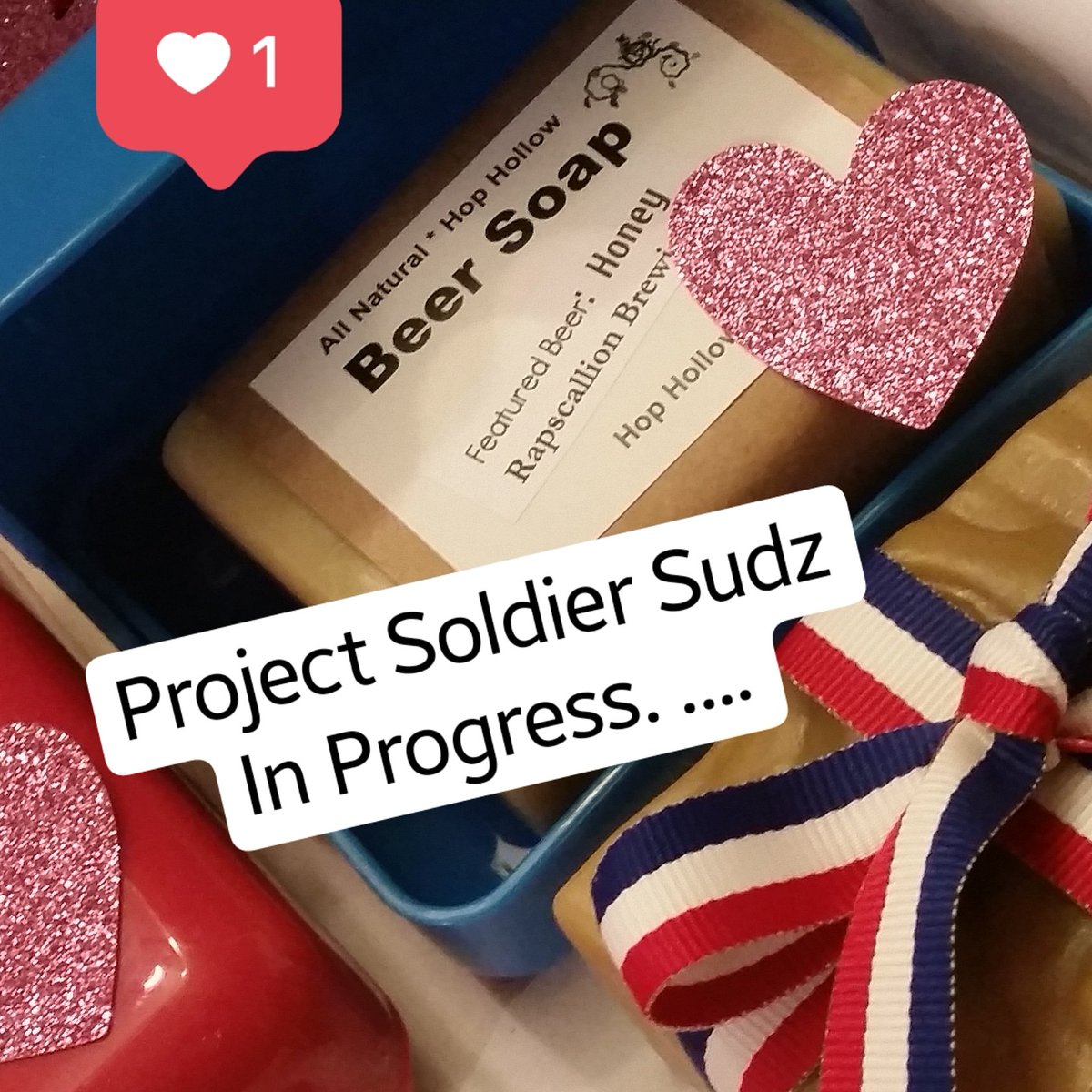 Inspired by Black Ale Project,  we thought we would show a little Soldier Love of our own. #Armystrong #freedomisntfree #hoppymagic #beersoap #soldier #beernerd #hoppymagic #ValentinesDay #craftbeer #localbrew #hops #mabeer #love #naturalsoap