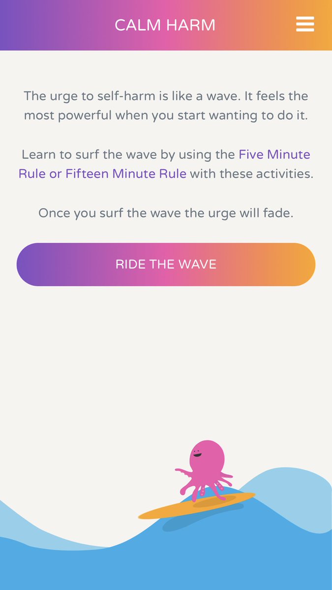 starshollowed's tweet photo. PSA: anyone that struggles with depression, borderline personality disorder, anxiety, suicidal thoughts, or self harm! I found this app that’s really helped me, it’s not much but it really can do the trick when you need to find some peace. It’s called calm harm & it is free! https://t.co/j23G0ZR1kP