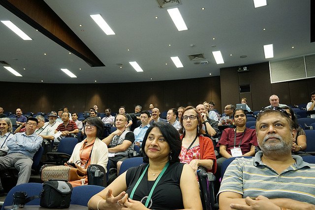 RCCUQ's tweet photo. Australasian Computer Science Week conference sessions got off to a great start y'day at @UQ_News. Pix by @DoktrNick = audience, keynote by Dr Young Choon Lee from @Macquarie_Uni, poster session, & #ACSW2018 best paper awardees (congrats!). https://t.co/hJK0NdR65L