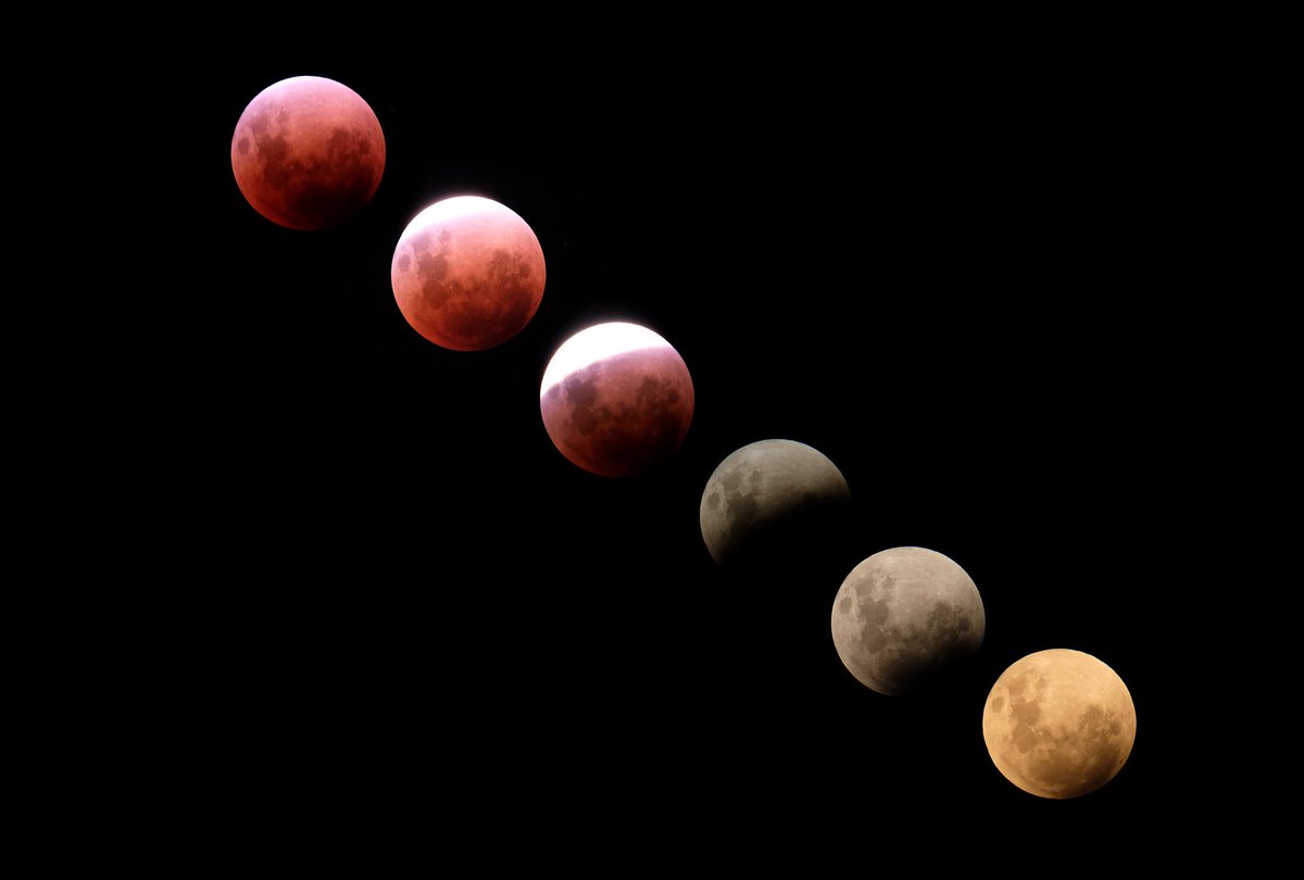 MediaManAndy's tweet photo. Composite of images showing the stages of the super moon last night.  @commnewsgroup @WS_Weekly #SuperBlueBloodMoon Australia #SuperBlueBloodMoon perth #perthlife @Perth_Today @perthisok https://t.co/N7nqGBYEa3