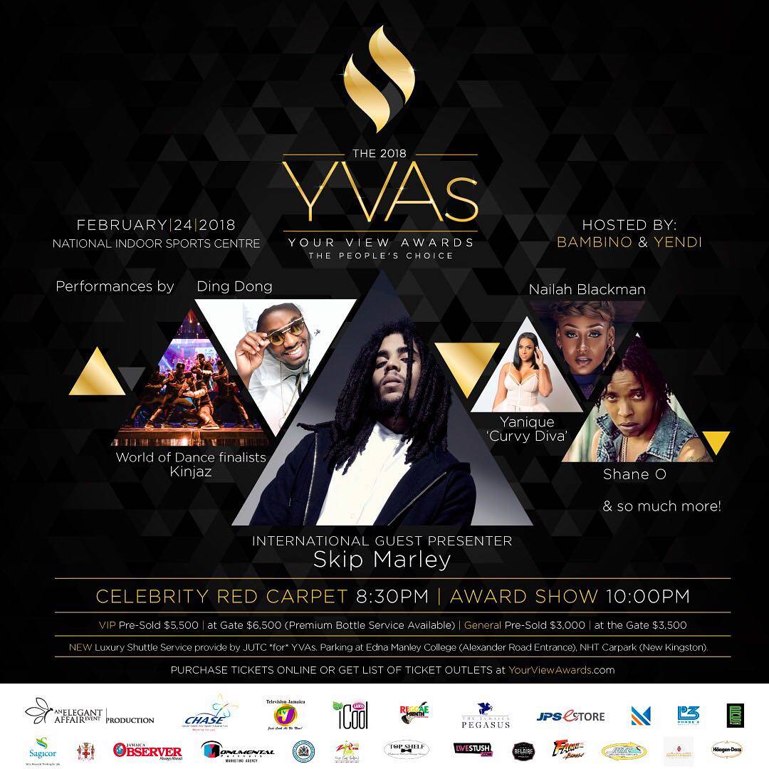 YourViewAwards's tweet photo. The 2018 Your View Awards 

Feb 24, 2018

Celebrity Red Carpet 8:30 PM | Awards Show 10:00 PM

TICKETS:
VIP Pre-Sold - $5,500
VIP @ Gate - $6,500
(Premium Bottle Service available) 

General Pre-Sold - $3,000
General @ Gate - $3,500
 
Online tix: https://t.co/Om0gIOT274

#YVAs https://t.co/TEE8OP0aBM