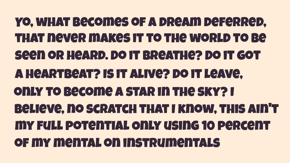 NobodyButMe1105's tweet photo. #HipHop lyrics by @TalibKweli from #EverythingMan from the album #Eardrum https://t.co/ILz5xMhRTk