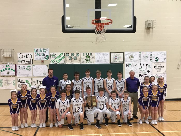 FCCUSD265's tweet photo. Congratulations 7th Grade Boys Basketball on a sectional championship: 36-31. #fcjhpride https://t.co/EHVfWJrvmP