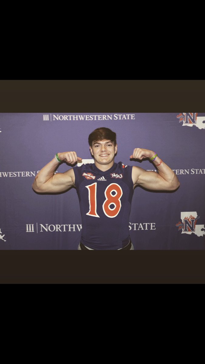 c_bailiff13's tweet photo. Thanking God, family, friends, and coaches for an incredible opportunity to continue my football career! Officially committed to Northwestern State University. https://t.co/auZsXAzJzq