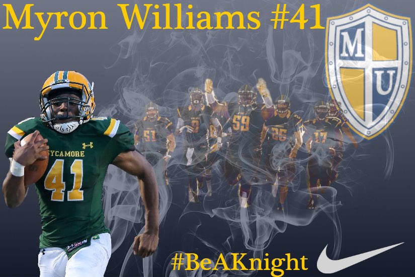 myronwilliamss's tweet photo. Blessed to commit to Marian University. I want to thank my family, friends, and all my coaches that have supported me throughout my career. Most importantly I want to thank God who has provided me with this opportunity. I look forward to my future as a Knight! https://t.co/LcpKVKdyKo