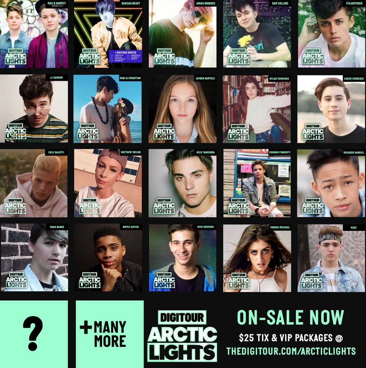 DigiTour's tweet photo. soooooo many new stars added to Digitour Arctic Lights! who ELSE should we add? tag them with #iwantdigi - we're watching๐
don't have your VIP's yet? they're almost SOLD OUT so get yours NOW @ https://t.co/fhWcEUhyKN ๐๐ https://t.co/HOkq5JGA0l