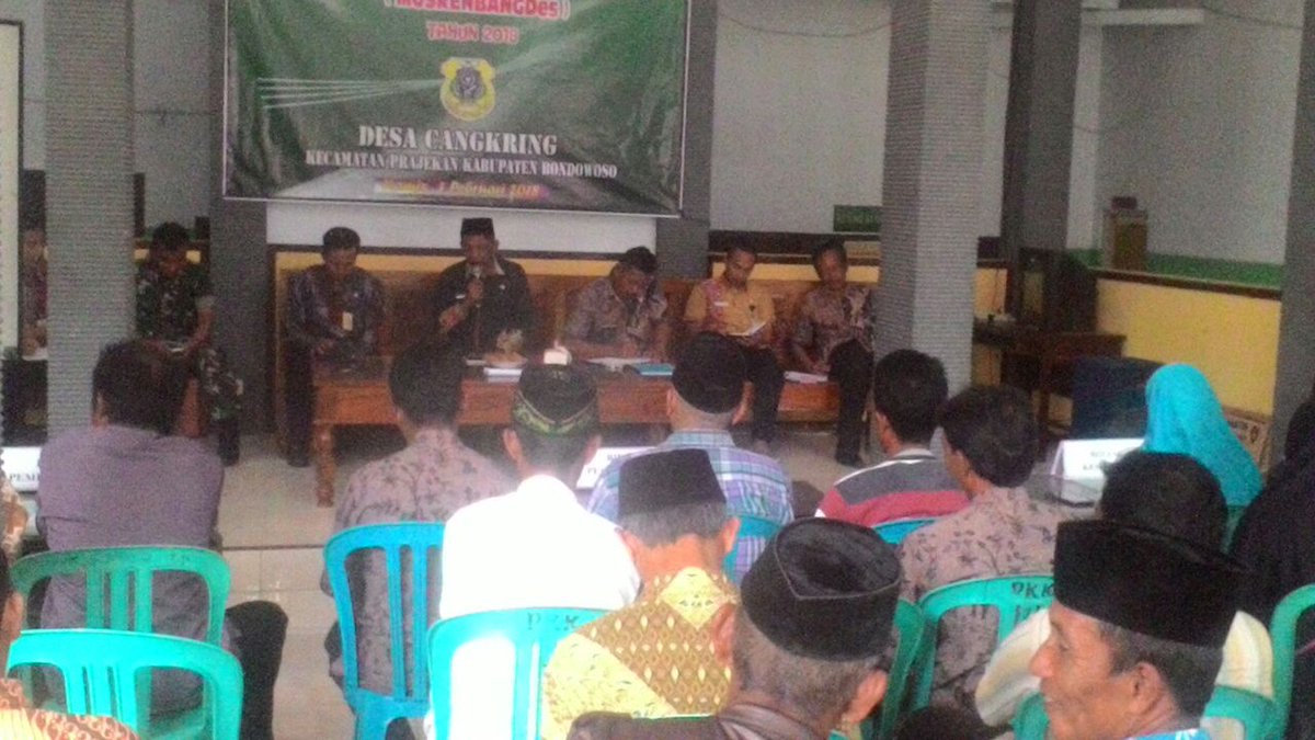 Evril_NOW's tweet photo. Giat Musrenbangdesa TA. 2019 Desa Cangkring Kec. #Prajekan Kab. #Bondowoso, Dari Desa Menbangun Indonesia.
#PadatKaryaTunai
#tppijawatimur
#tppibondowoso
@jokowi @EkoSandjojo @anwsanusi @fachrilabalado @taufikmadjid71 @DewantoAndry @andiono_putra https://t.co/i6OfhpYUxU