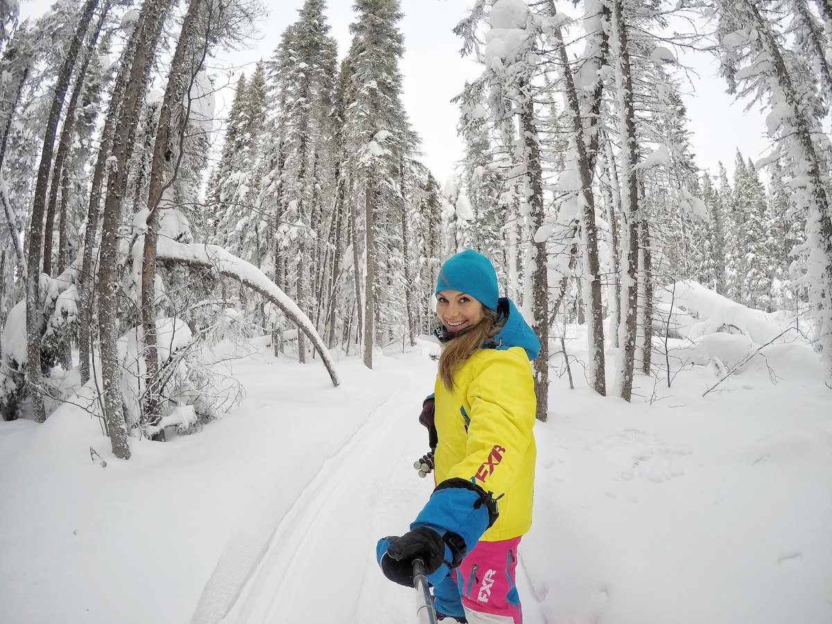 Rode 130km RT, Hudson Bay to Wildcat Prov Park! It's accessible only in winter on a snowmobile as it's too boggy in summer even for a quad.
The Hudson Bay Trail Riders have a shelter a few km into the park so we stopped for a fire &amp; moose sausage. Pretty perfect day! #exploresask
