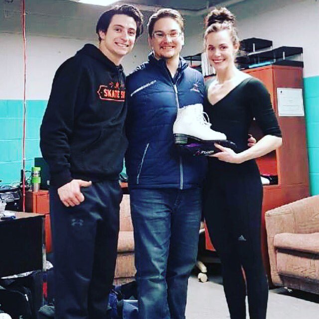 Prosk8's tweet photo. High Performance Pic of the Day! 
@tessavirtue @ScottMoir 
#patinagemontrealinternational
#seancheffins @steffanyspeaks 
#pshp #highperformance #epmiss #olympics #peyongchang2018 #details #skates #equipmentmatters #steffanyhanlen #all2win #skatingsuccess #skatedancemove https://t.co/COjVGPxDvO
