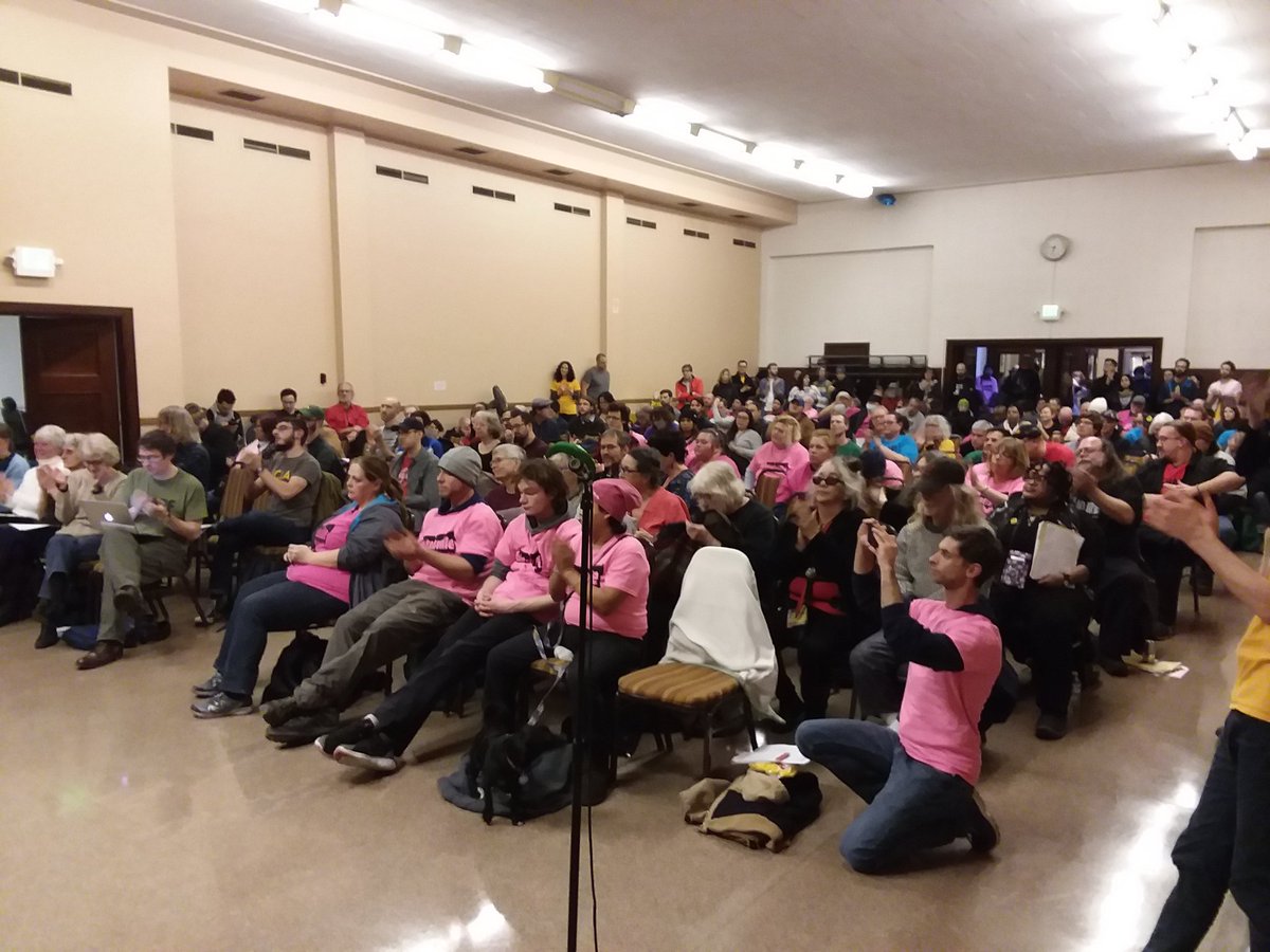 SeattleTRU's tweet photo. Packed house at #HousingForAll https://t.co/7bVJVvLE9u