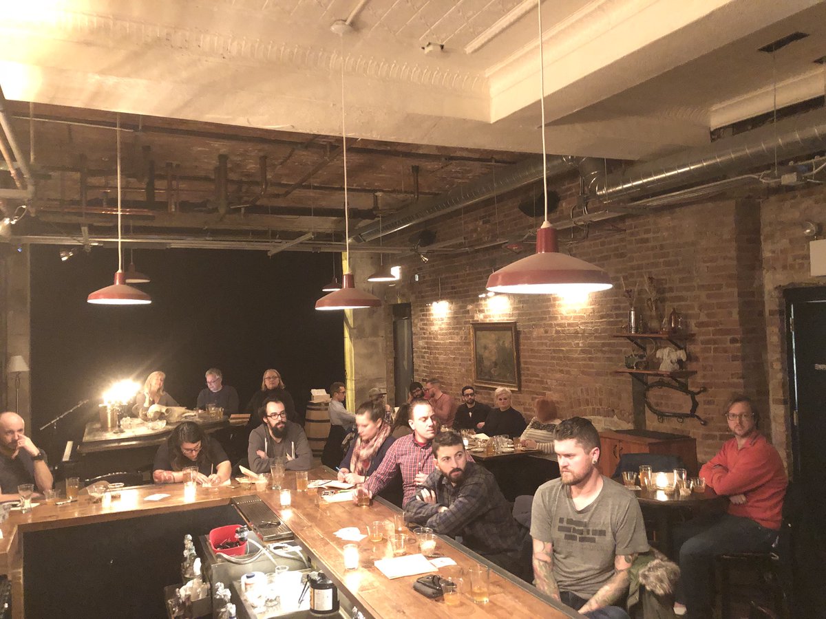 OffcolorBrewing's tweet photo. Class is in session. Professor Shane is at the lectern at @DuseksChicago. #BrewU https://t.co/4rYwdSfarW