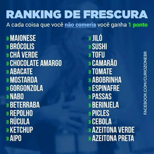 O fato de eu ter somado 24 pontos nesse joguinho diz muito sobre mim