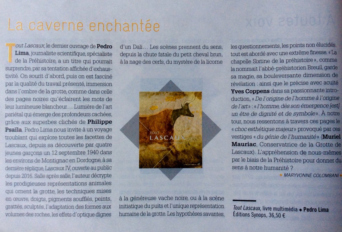 Synops1's tweet photo. Le magazine @JournalZibeline consacre une belle chronique à notre ouvrage multimédia #ToutLascaux, "la caverne enchantée": https://t.co/7ynuZ4T7M6