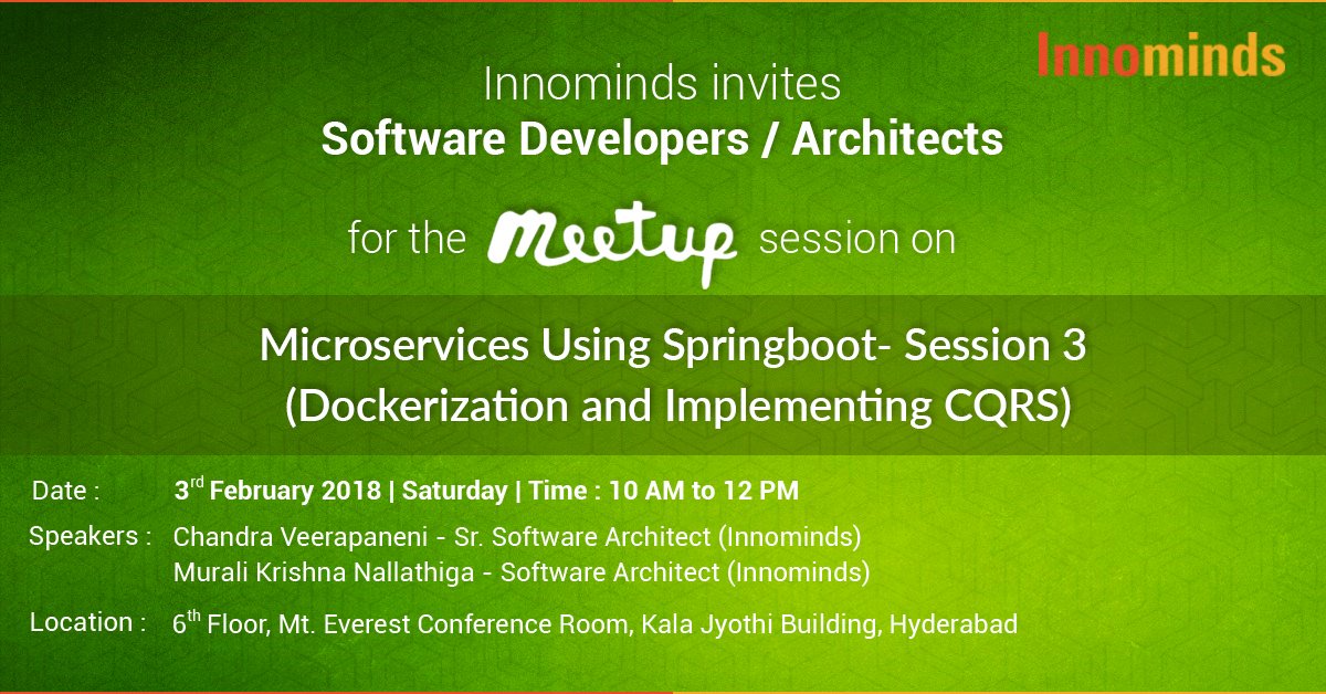 Innominds's tweet photo. Join the session on #Microservices Architecture and #Dockerization in Hyderabad on February 03 to get in - depth analysis on deployment of docker images in public cloud like AWS leveraging managed services like ECS / EKS. Register here: https://t.co/wDvS0FMn17 https://t.co/sLyIADeR7R