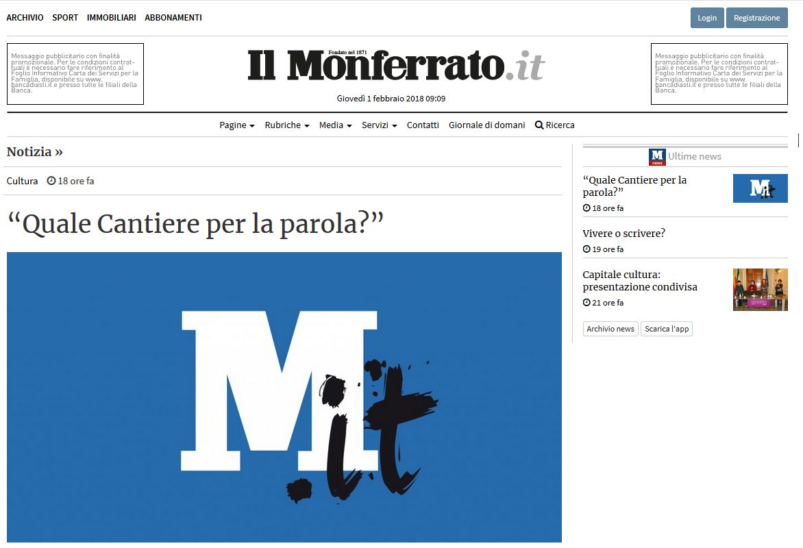 Incontro con il nostro poeta francese Yves Bergeret a Valenza (AL) | 2 febbraio ore 18:00 | Centro Comunale di Cultura
forme-libere.it/eventi/yves-be…
