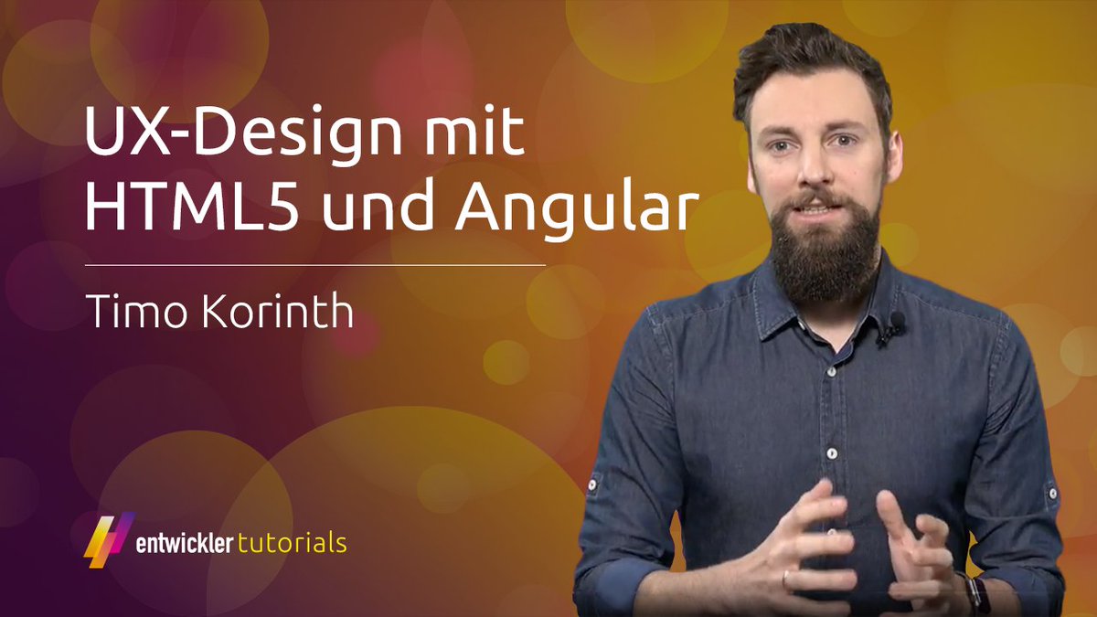 entw_tutorials's tweet image. Wer schön sein will, muss nicht leiden! Das neue Tutorial #uxdesign mit #HTML5 #Angular & #CSS von @timokorinth ist Live! Jetzt @entw_tutorials GRATIS testen! 🙌 ow.ly/UqZa30i8a4X