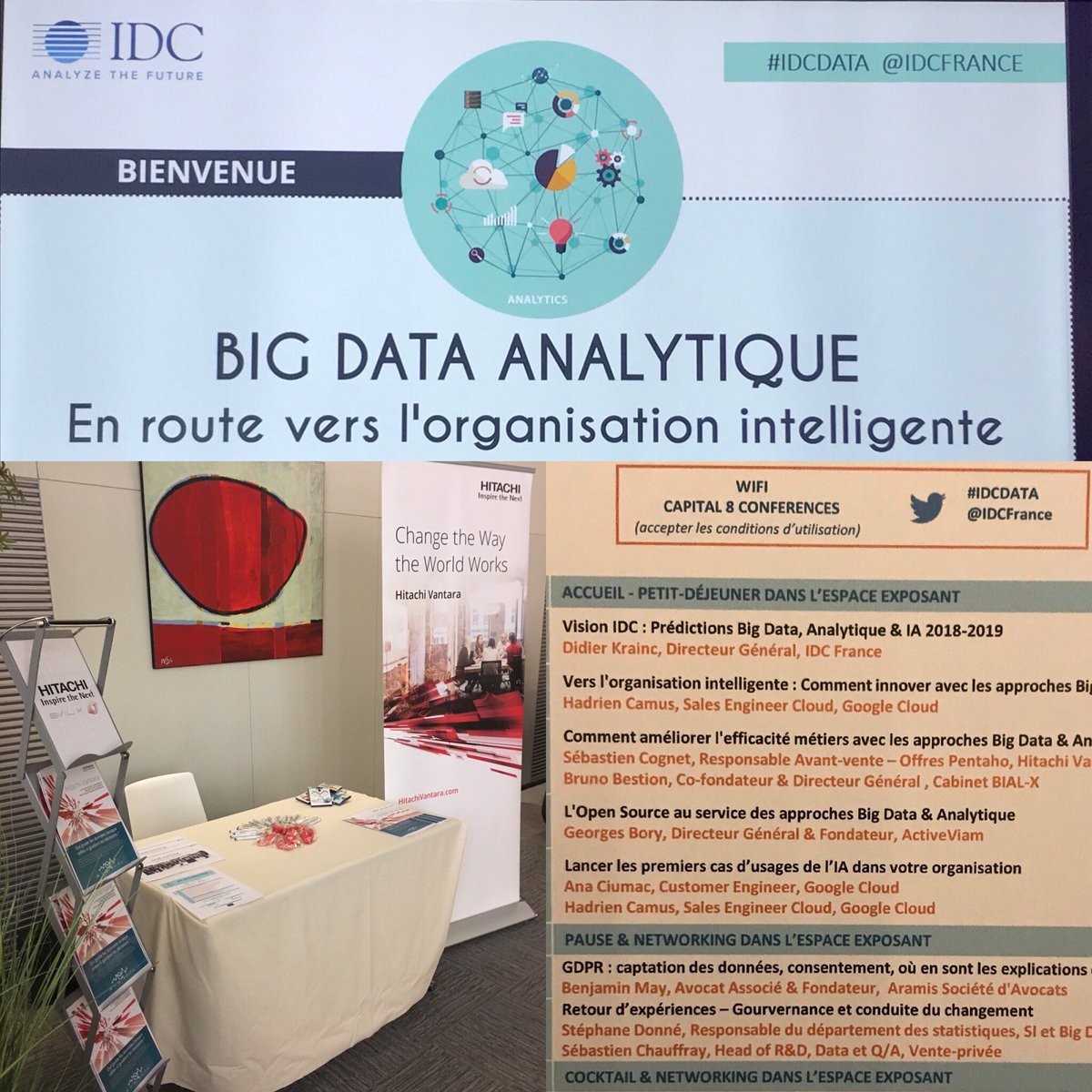 Hitachi_FR's tweet photo. Conférence @IDCFrance: Comment améliorer l'efficacité métiers avec les approches #BigData & #Analytique ? #Pentaho #BialX #BigDataAnalytics https://t.co/g03Z7nIwCp