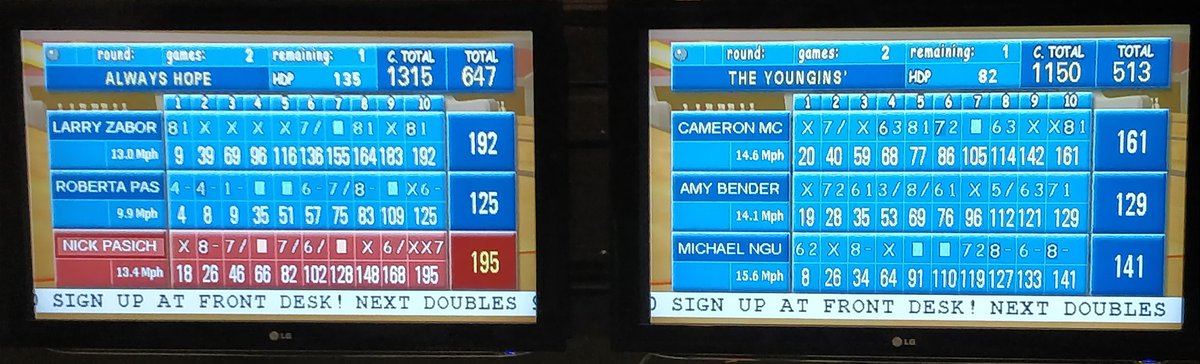 itsnotgutter's tweet image. Congratulations to The Youngins' on being completely garbage with the exception of Cameron McKeague. Pillows could've bowled better than Amy and Michael combined today.