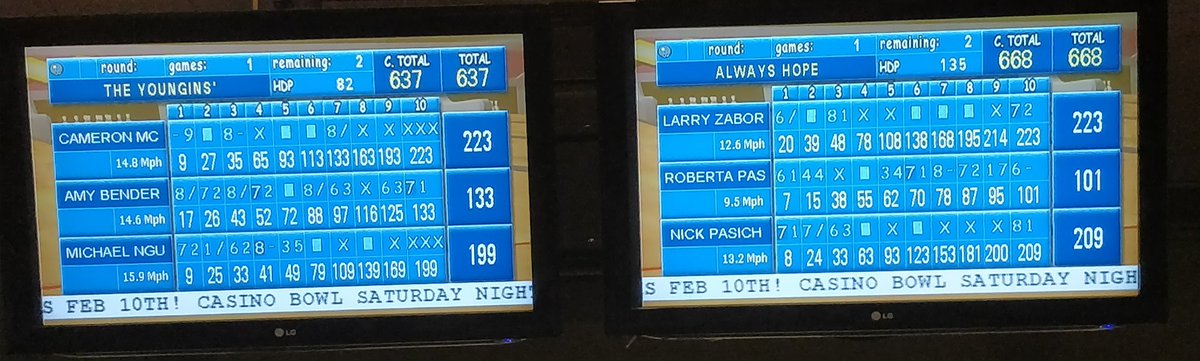 itsnotgutter's tweet image. Congratulations to The Youngins' on being completely garbage with the exception of Cameron McKeague. Pillows could've bowled better than Amy and Michael combined today.