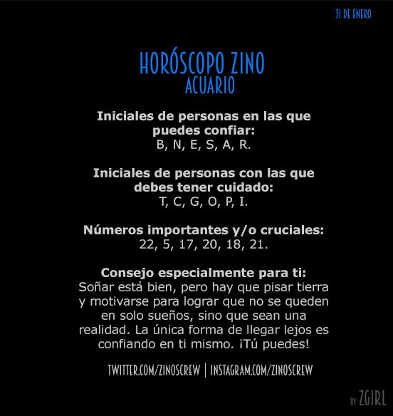 #HoróscopoZino #Acuario 
Parte I, II &amp; III.