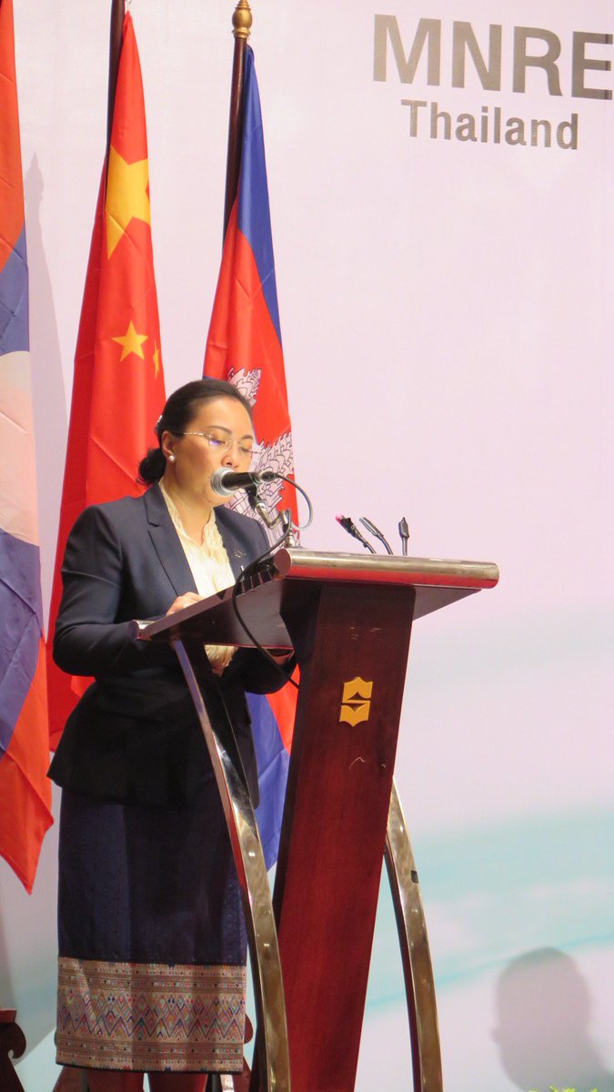 GMSEnv's tweet photo. H.E Bounkham Vorachit, Lao PRC Vice Minister of MNRE delivers statements at #EMM5 @ADB_HQ @ADBEnvironment https://t.co/ujLPLEY5Dp