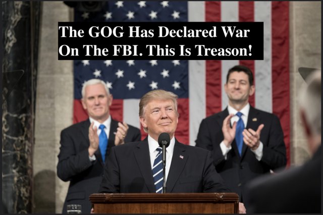 LiberalResist's tweet photo. Trump and the GOP have declared open warfare on the FBI. This is the Trump administration's first major step towardas fascism. #NunesMemo #DevinNunes #TrumpRussia https://t.co/FWZ8TG5GlE