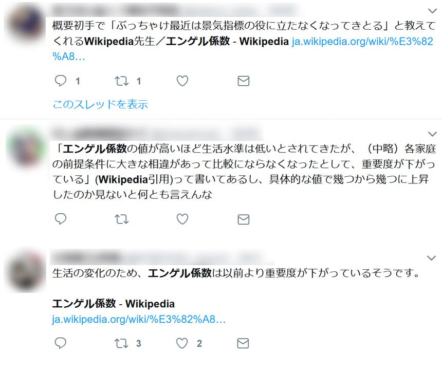 Wikipediaのエンゲル係数のページ 国会でエンゲル係数の急上昇が指摘されたら即書き換え 経済学が歪んでゆく Togetter