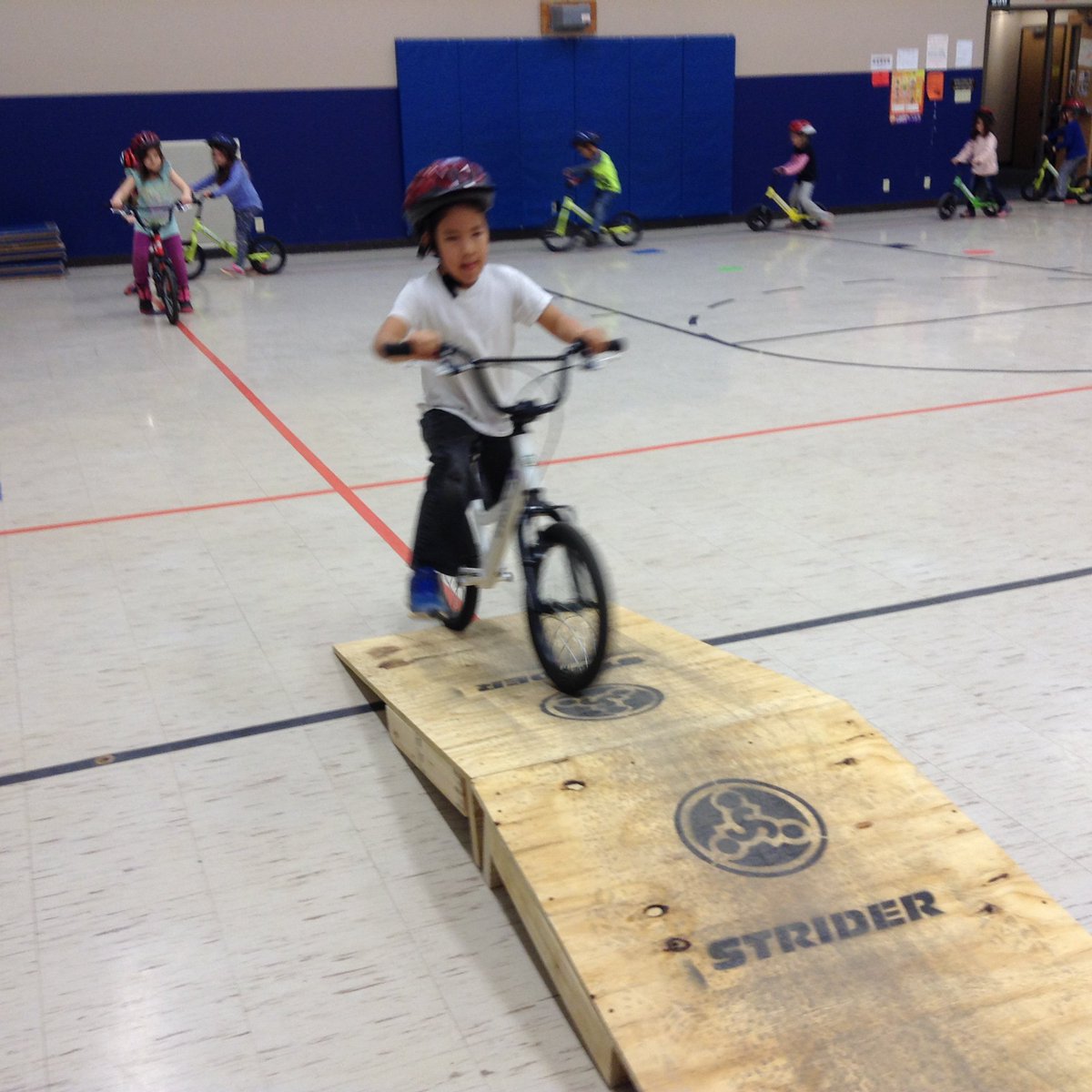 TariPhares's tweet photo. The kids loved going over the ramp.  #Strideon  #CATCHMVP Thank you Strider for letting us borrow this for the day. https://t.co/9ewJfogsm8