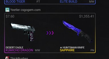 YeetlerCSGO's tweet photo. @CSGOGemcom well, this just happened. .5%, thanks babes... holy fuck https://t.co/Y6jVqmyewr