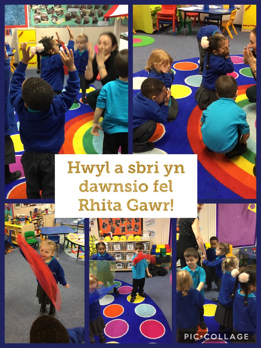 YsgolHamadryad's tweet photo. Hwyl a sbri gyda phlant y Feithrin yn dawnsio fel Rhita Gawr / Lots of fun with the Nursery children dancing as Rhita Gawr #meithrinbore #morningnursery https://t.co/UyogOjYqv0