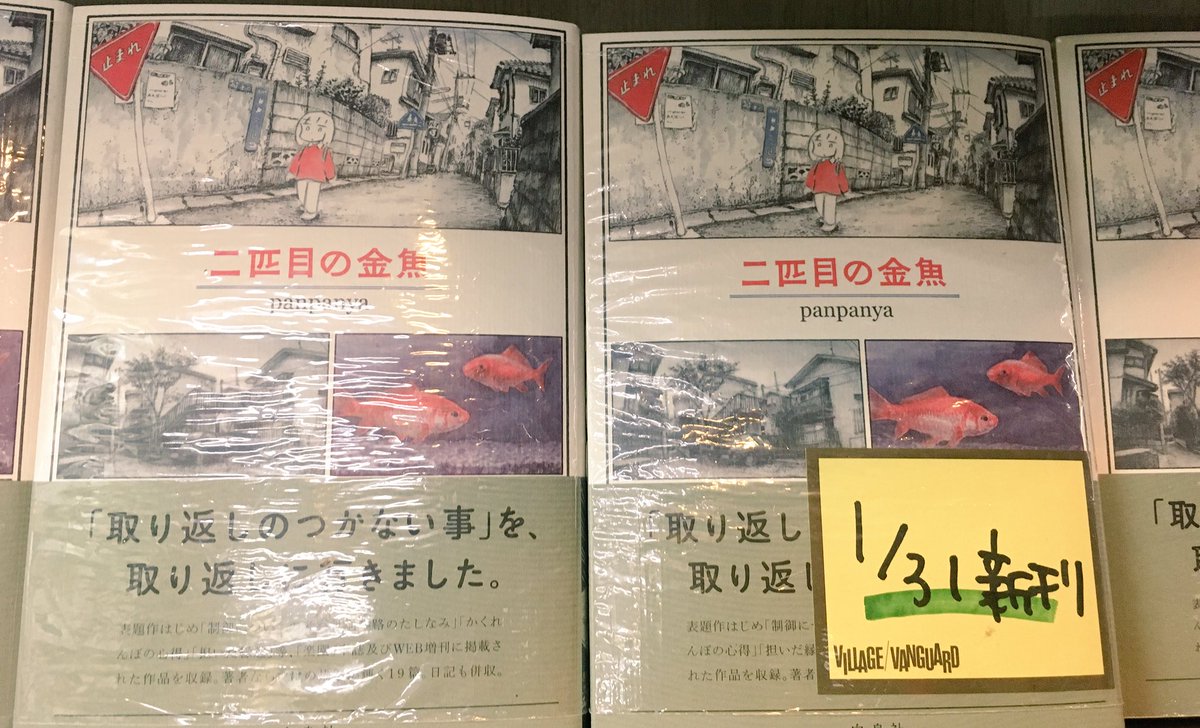 ট ইট র ヴィレッジヴァンガード下北沢 コミック Panpanya先生の 二匹目の金魚 発売フェアやっておりますよ 裏表紙には正しい金魚の捕まえ方が書いてあったりと先生ならではの19篇の作品が収録されています なんと日記も併収 夢のようなお話達と