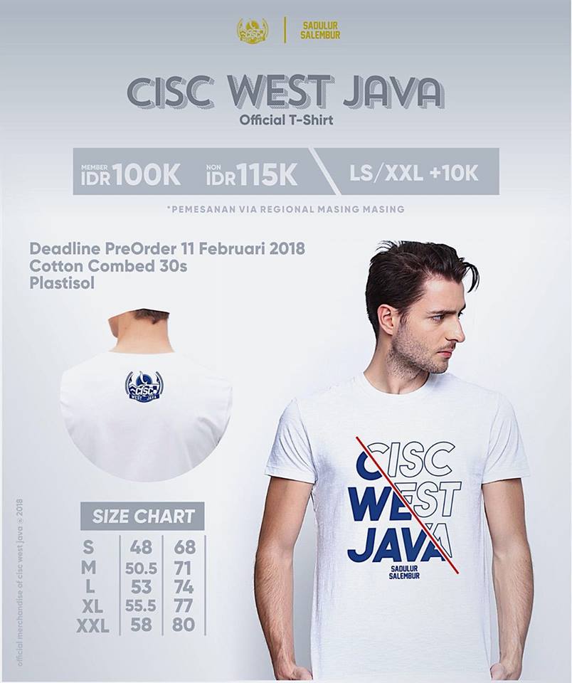 CISCcirebon's tweet photo. Open PO T-SHIRT OFFICIAL CISC WEST JAVA 2018! #CISCCirebonJeh #CISCWestJava #SadulurSalembur #ThisIsCISC #ChelseaIndo #KTBFFH https://t.co/1JDv8Y2gF5