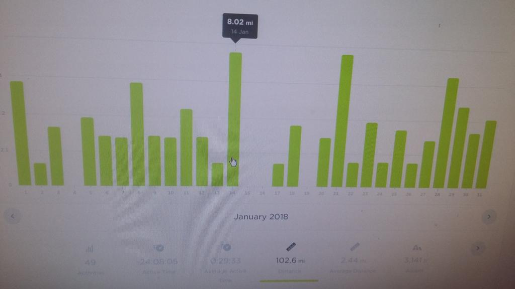 runcraigierun's tweet photo. #januarystats 102.6 miles run 478.66k steps @TomTom @MedalMadUK #1000milesin2018 @UKRunChat see what February brings https://t.co/xqguxGSfIo
