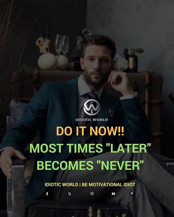 IdioticWorld's tweet photo. Do it now..😘😇😉
--
For More Quotes Follow @idiotic.world 💓😘😇
--
#money #motivation #success #cash #wealth #grind #lifestyle #business #entrepreneur #luxury #moneymaker #work #successful #hardwork #life #hardworkpaysoff #businessman #passion #millionaire #love #networkmark… https://t.co/oMsBemtnds
