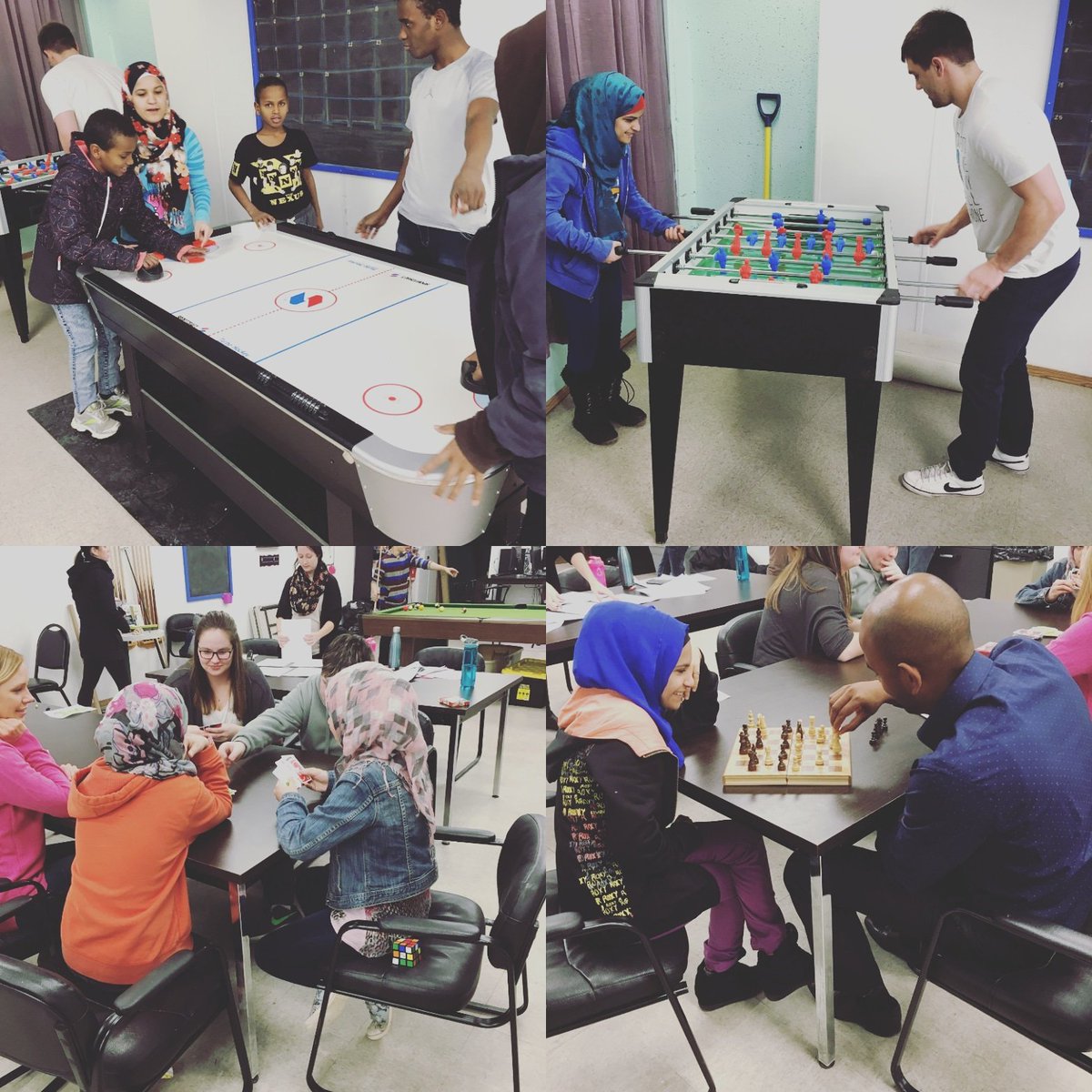 Tonight Saamis Immigration brought their youth group to check out the centre! #youth #youthforyouth #playinggames #lotsoffun #2018 #meetingnewpeople