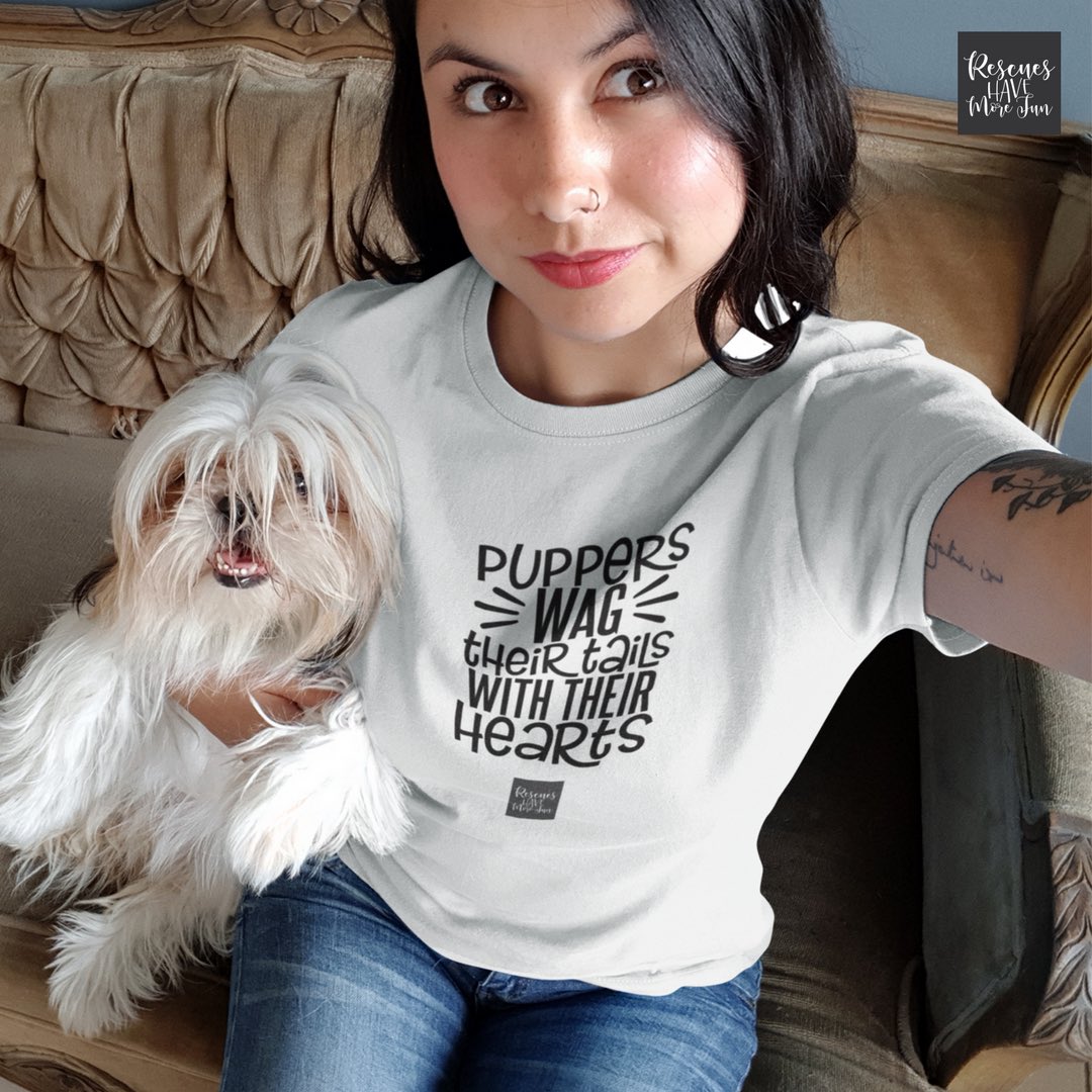 rhmfonline's tweet photo. “Puppers” 🐶 tshirt available at https://t.co/06dsvetKZb now! 
#advocacywewear #pets #tshirt #pupper #cutenessOVERLOAD https://t.co/bbasTNC57f