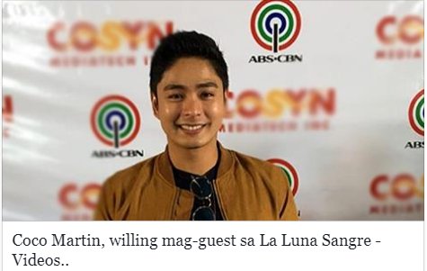 ABSCBN's tweet photo. Lobo, Bampira o si Cardo? The possibility of Coco Martin's guesting on #LaLunaSangre is making us excited! Get all the details HERE: https://t.co/IsdKTdb36q https://t.co/MiUKCpqe18