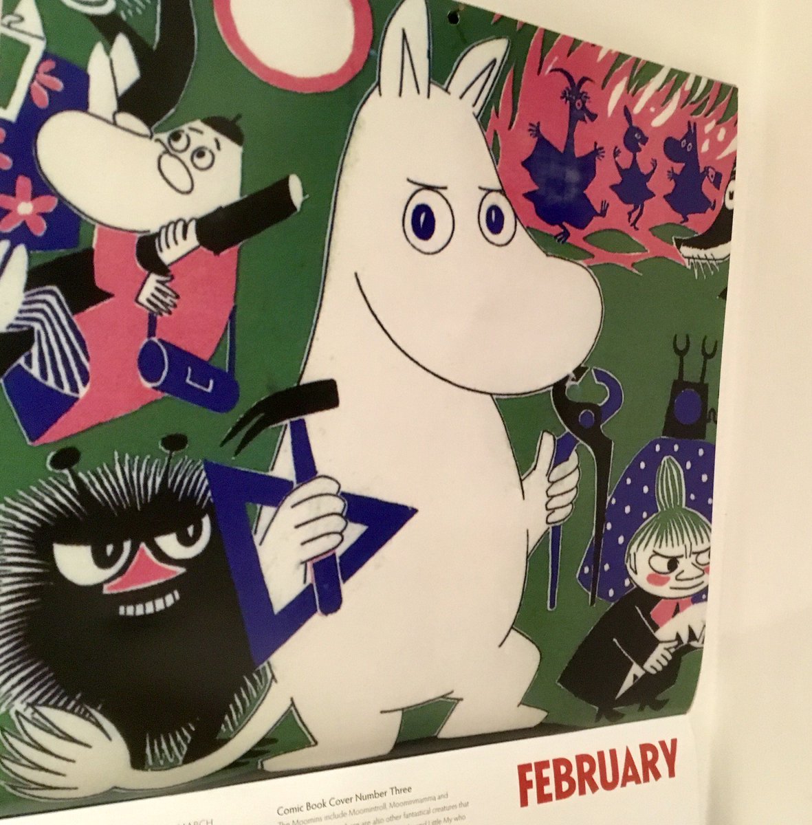 hannahkokoschka's tweet image. #pinchpunch #firstofthemonth #firstoffebruary and excitingly new #calendar picture on @MoominOfficial #calendar ! They are looking quite mischievous !