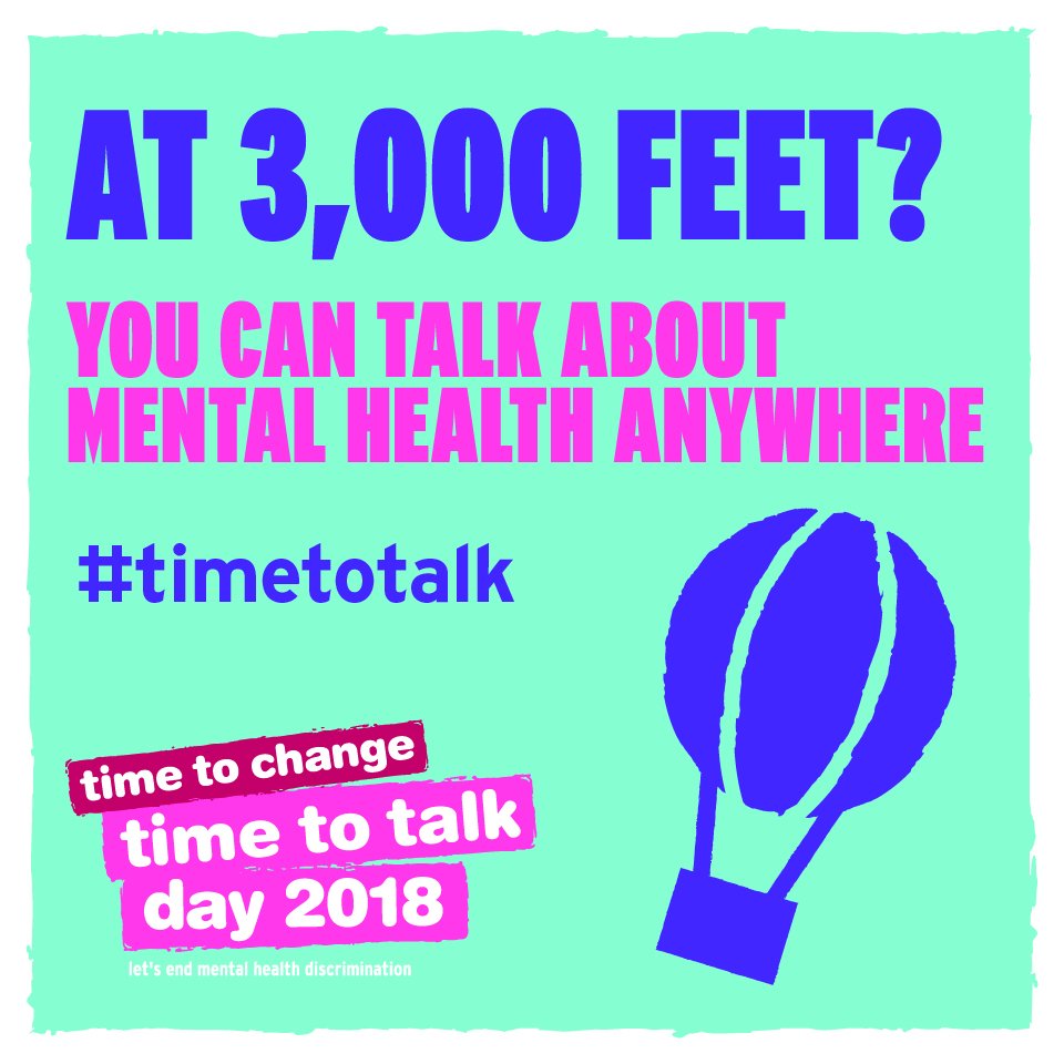 heads_together's tweet image. There’s no perfect time or place to talk about mental health, so don’t wait. It&apos;s #TimetoTalk day, and conversations change lives.

So wherever you are – in the car, in the park, or even up a mountain – show everyone it&apos;s #oktosay &amp;amp; get talking about mental health today 💙
